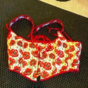 pretty poppy bustier top